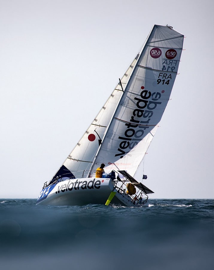 Brieuc Lebec - entrainement mini à Lorient pour préparer la mini transat